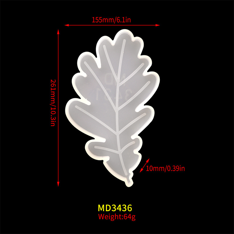 9:Large leaf coaster mold MD3436