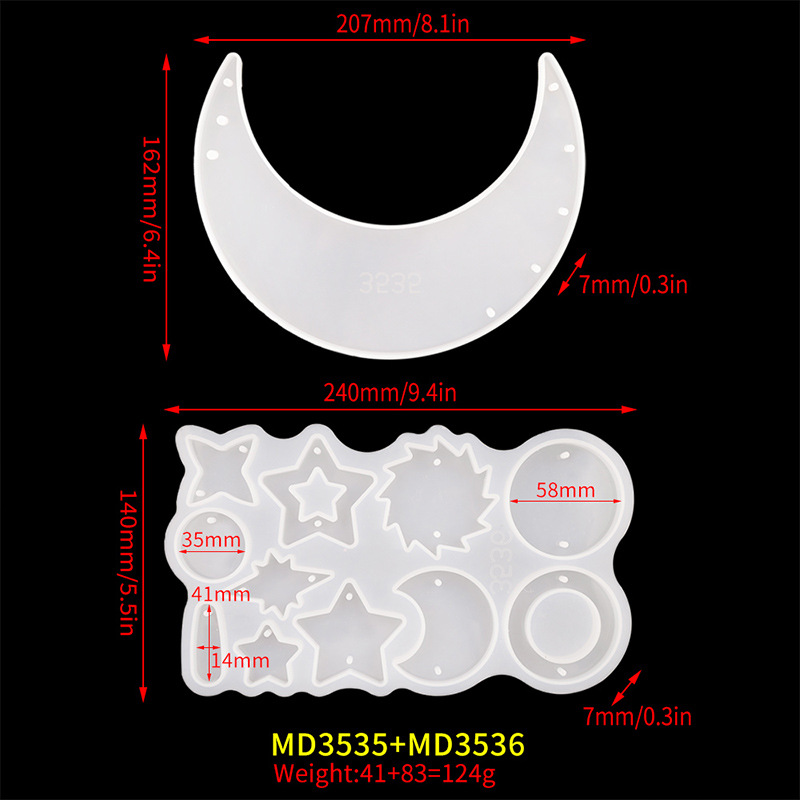 1:Two-piece set of wind chime mold