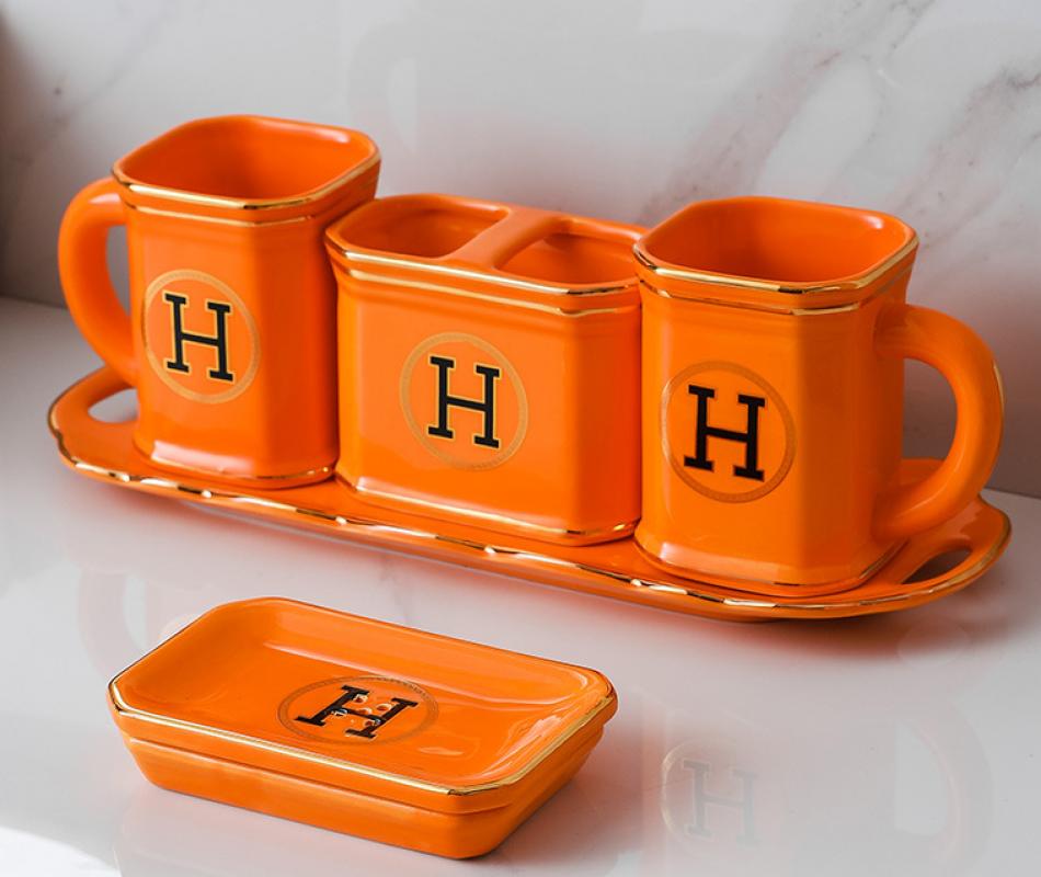 Orange 5-piece Set  Soap Box