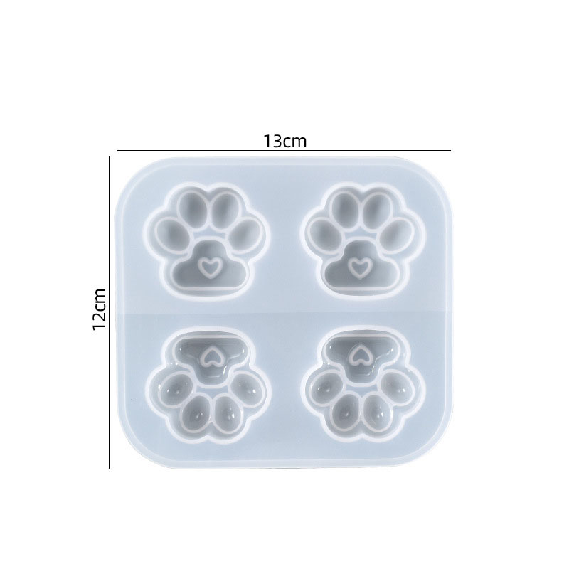 Four love cat paw molds