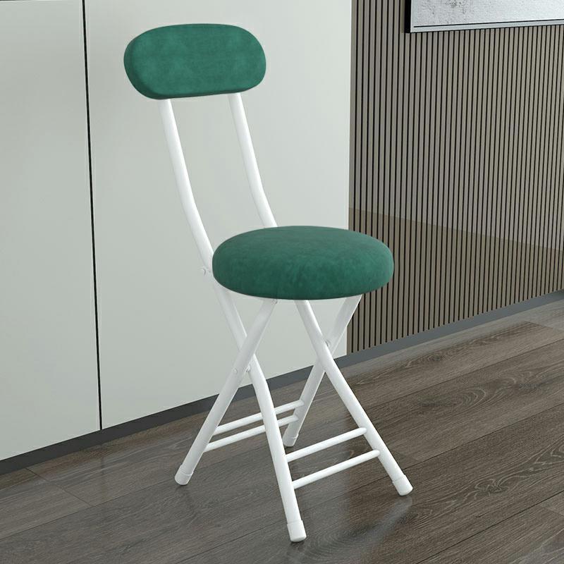 Cloth green folding chair ( white frame )