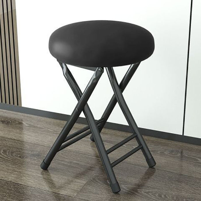 Black sponge folding stool ( black frame )