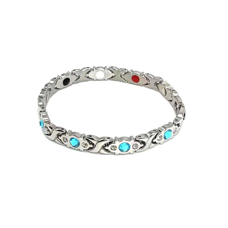 6:real platinum plated with blue rhinestone