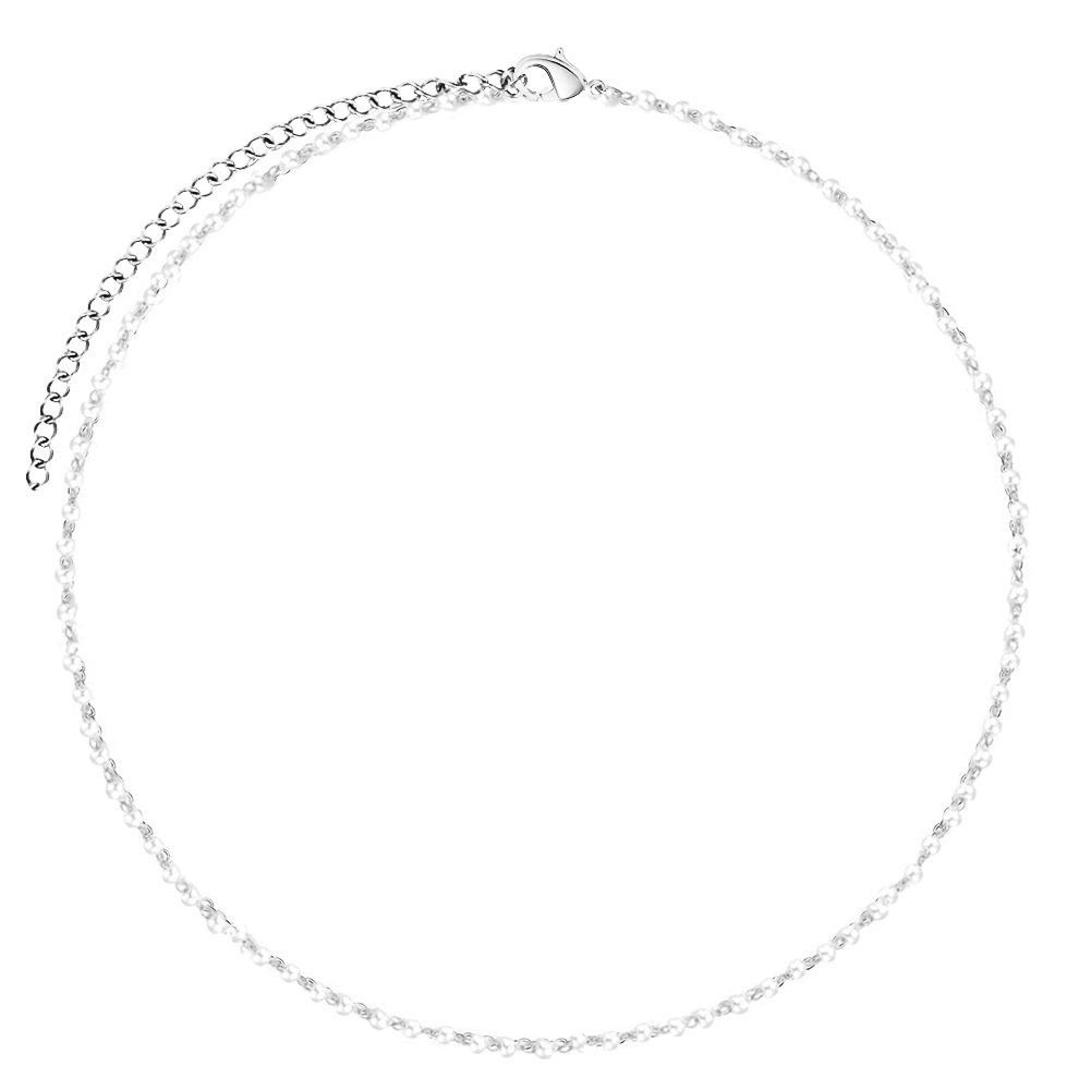 4:35cm silver necklace