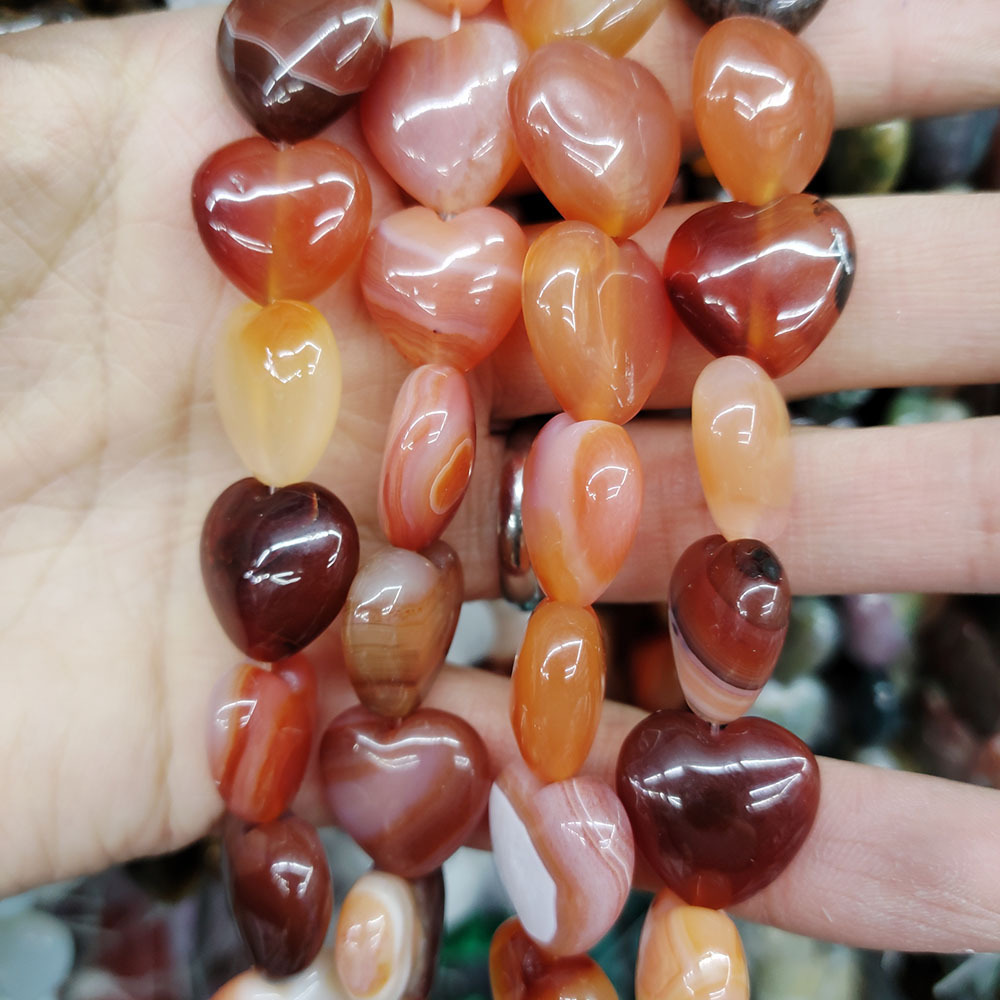 Red Lace Agate 14mm about 28