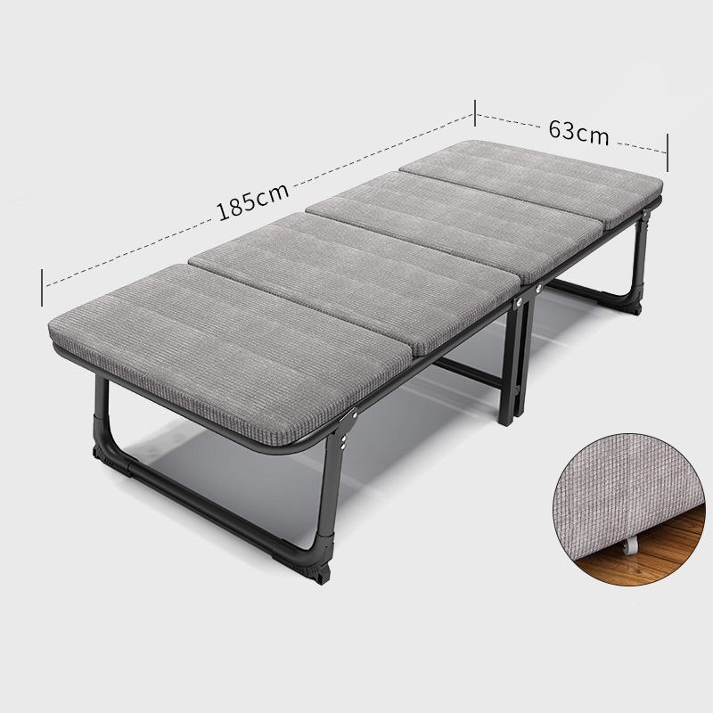 Folding bed-light gray belt pulley 185*63*35cm