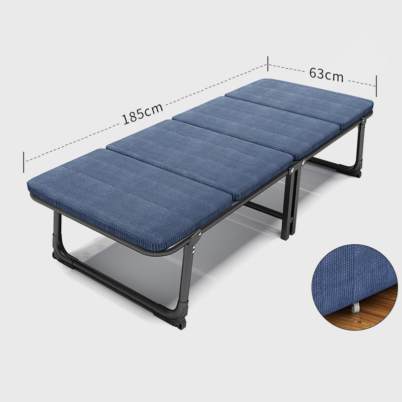 Folding bed-dark blue belt pulley185*63*35cm