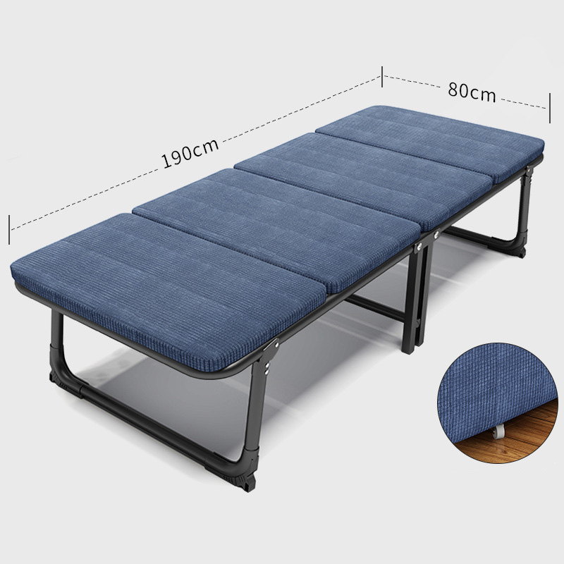 Folding bed-dark blue belt pulley190*80*35cm