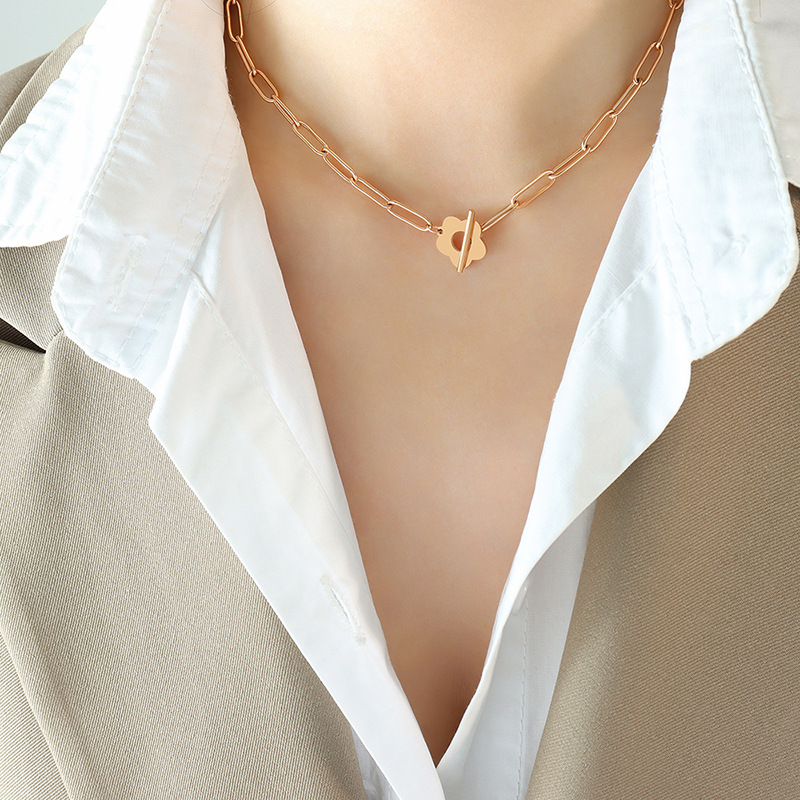 5:Rose gold necklace - 37cm