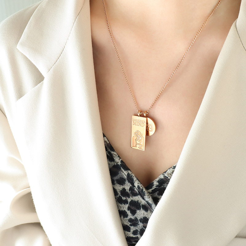 3:Rose gold necklace - 50 5cm