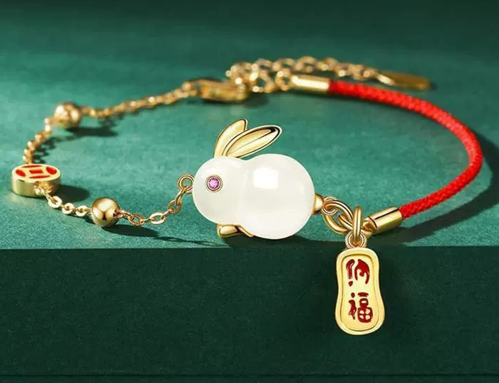 1:Half rope half chain Nafu   Rabbit bracelet