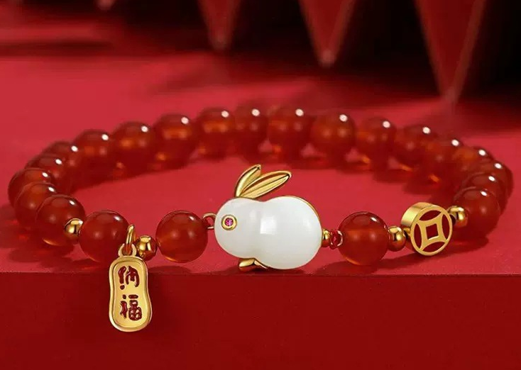 2:Red Beads   Nafu   Rabbit bracelet