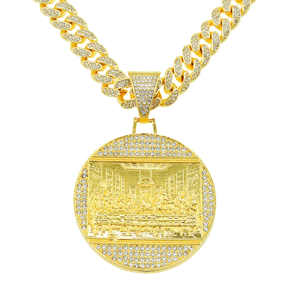 Gold (Round brand) - With 5525 Model 50cm Cuban chain