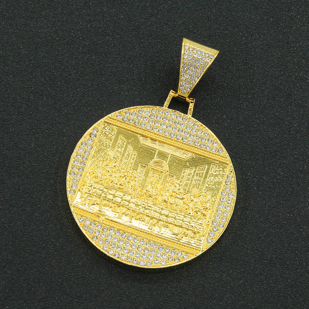 Single Pendant - Gold (Round Plate)