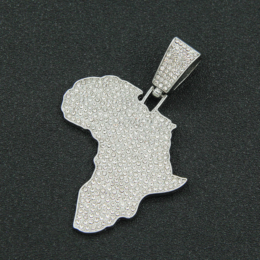 4:Single Pendant - Silver (Map)
