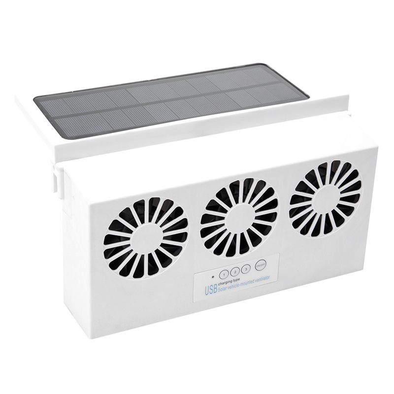 Upgrade three outlet exhaust fan can be rechargeable [ white ]