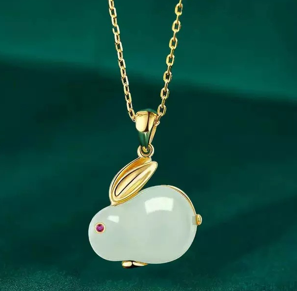 1:Lucky Jade Rabbit necklace