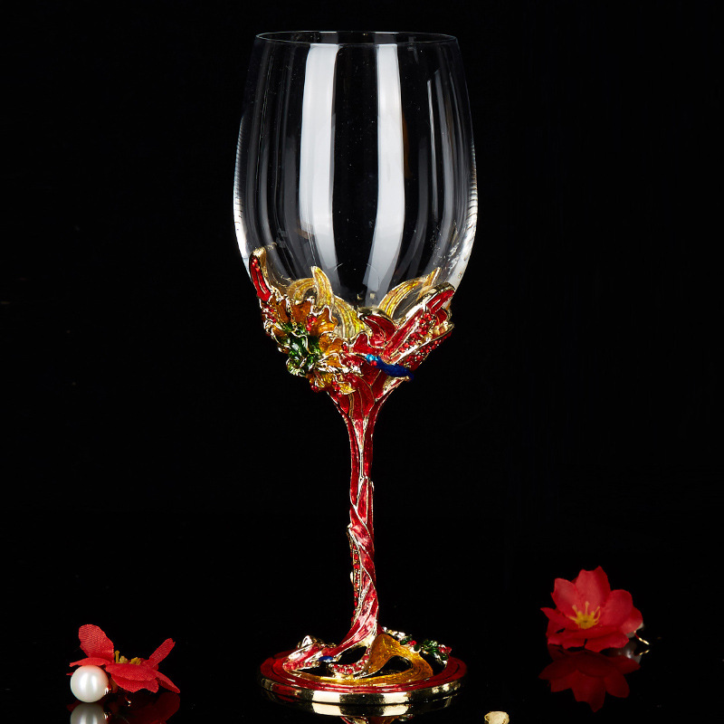 [Simple] Red Iris Wine Glass 1pcs