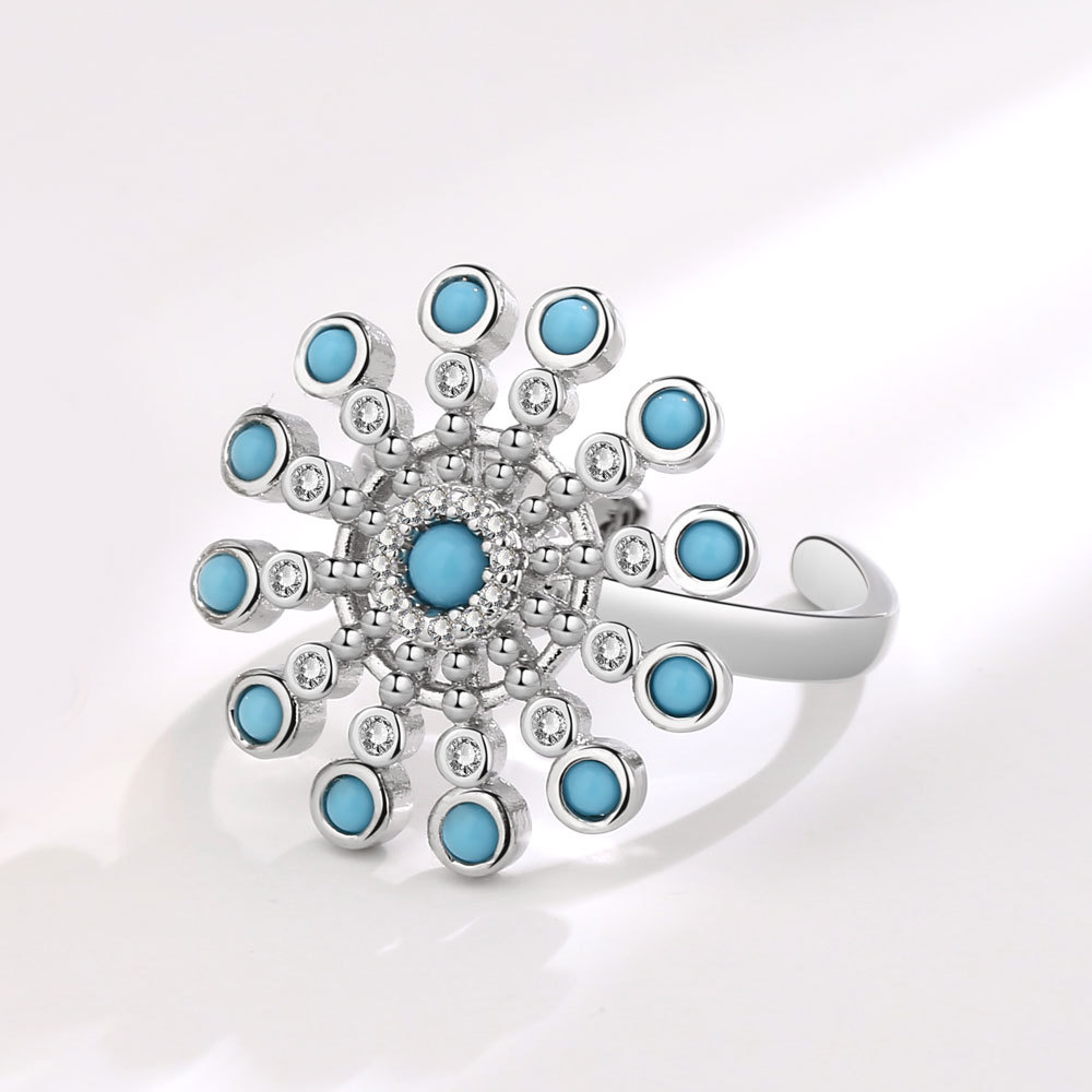 6:platinum color plated with turquoise