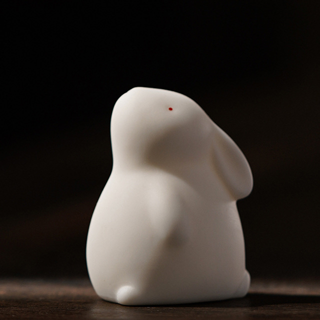 Cute pet Jade Rabbit (son) 3.6*3.2*4.7cm