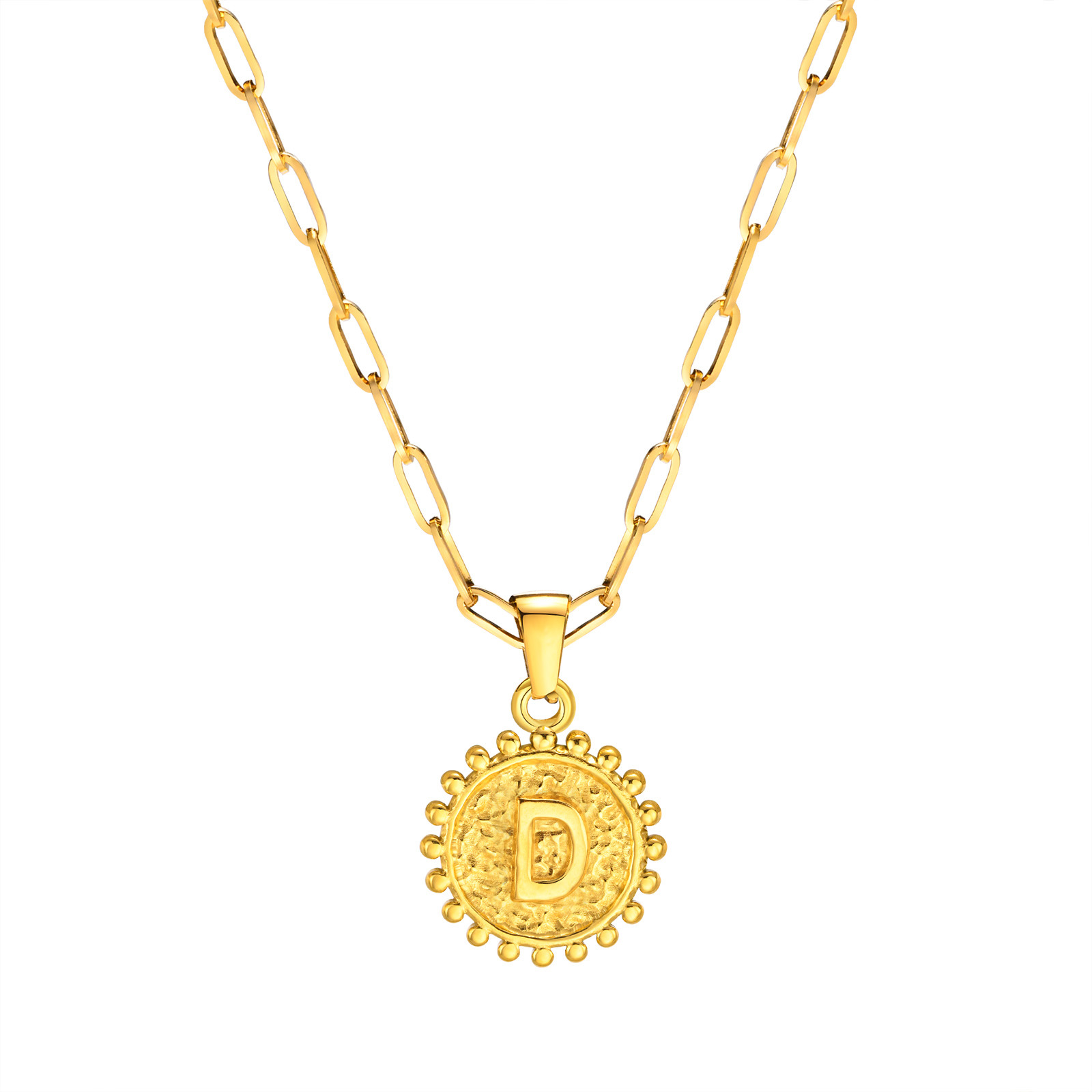D letter single pendant