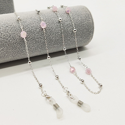 4:Silver pink bead