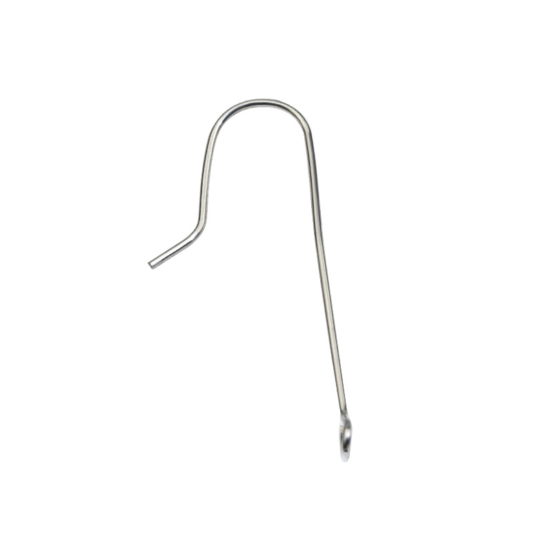 (0.7*40mm) long flat ear hook/steel color