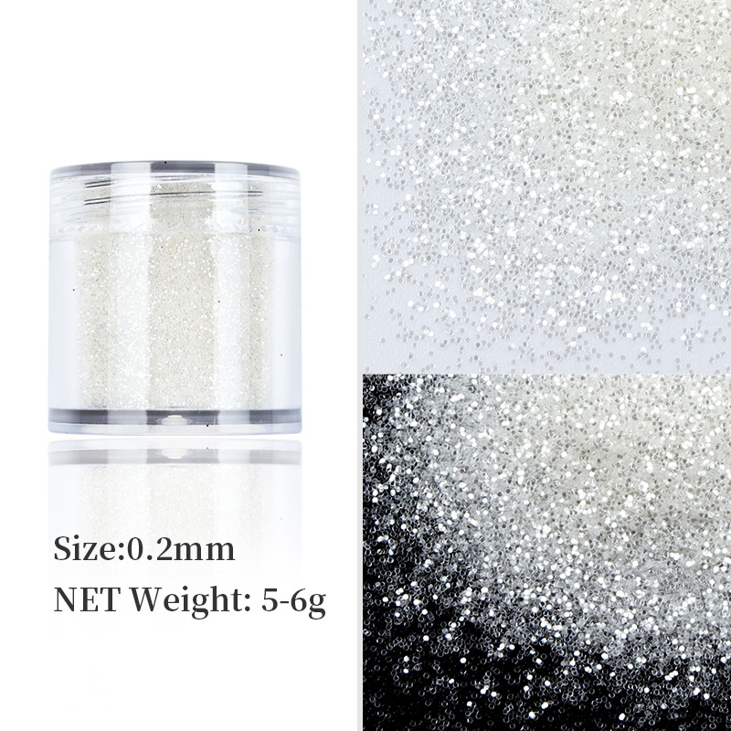 10ML bottle 0.2mm Pure Color Powder -1