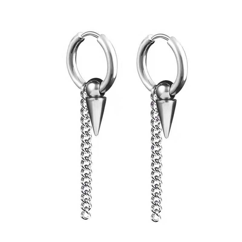 1:Steel earrings 12*2.5