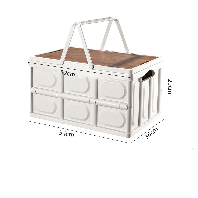 Large Size 55L(white) with handle   wooden lid