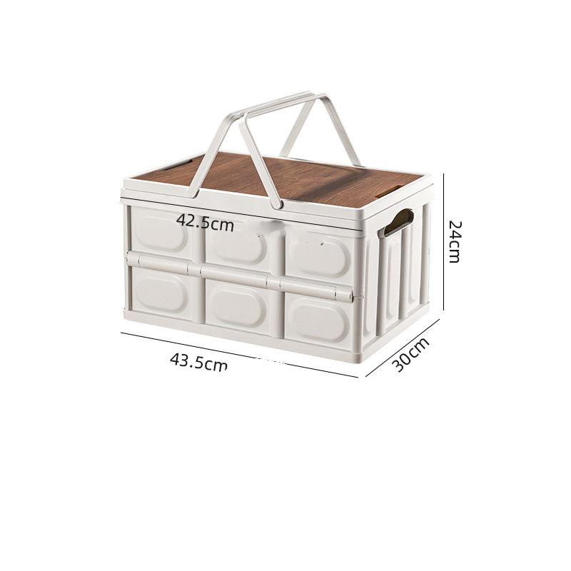Small Size 30L(white) with handle   wooden lid