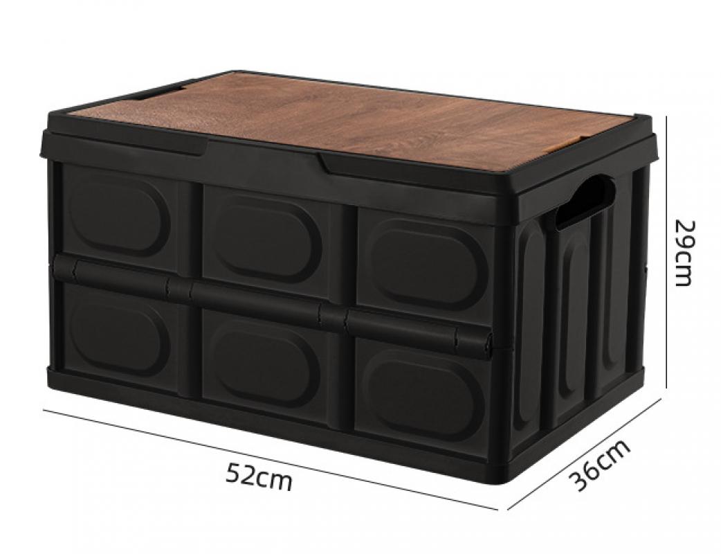 Large Size 55L(Black) No handle   wooden lid