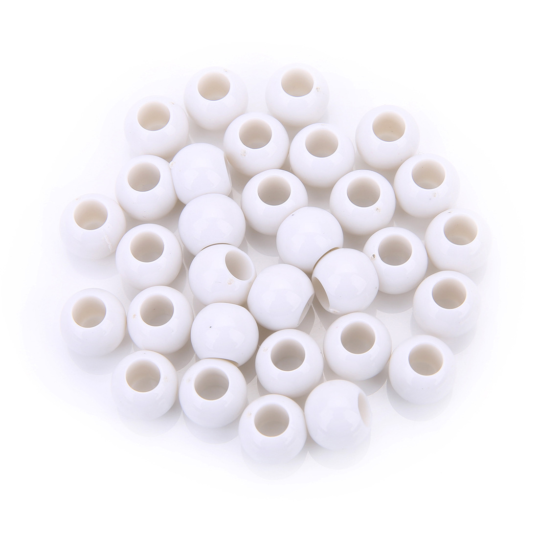 White 6.5x8mm, hole 3.6mm