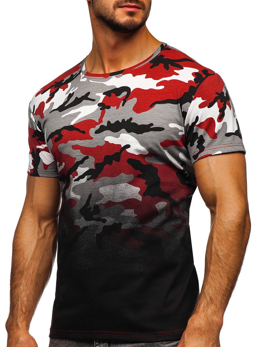 Red and white camouflage
