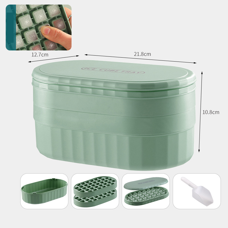 [Double Cover model] Green 2-layer set 72 grids ice shovel delivery