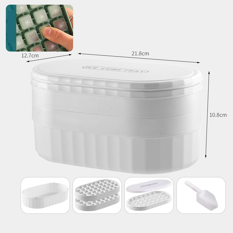 [Double Cover Model] White 2-layer set 72 grids ice shovel delivery