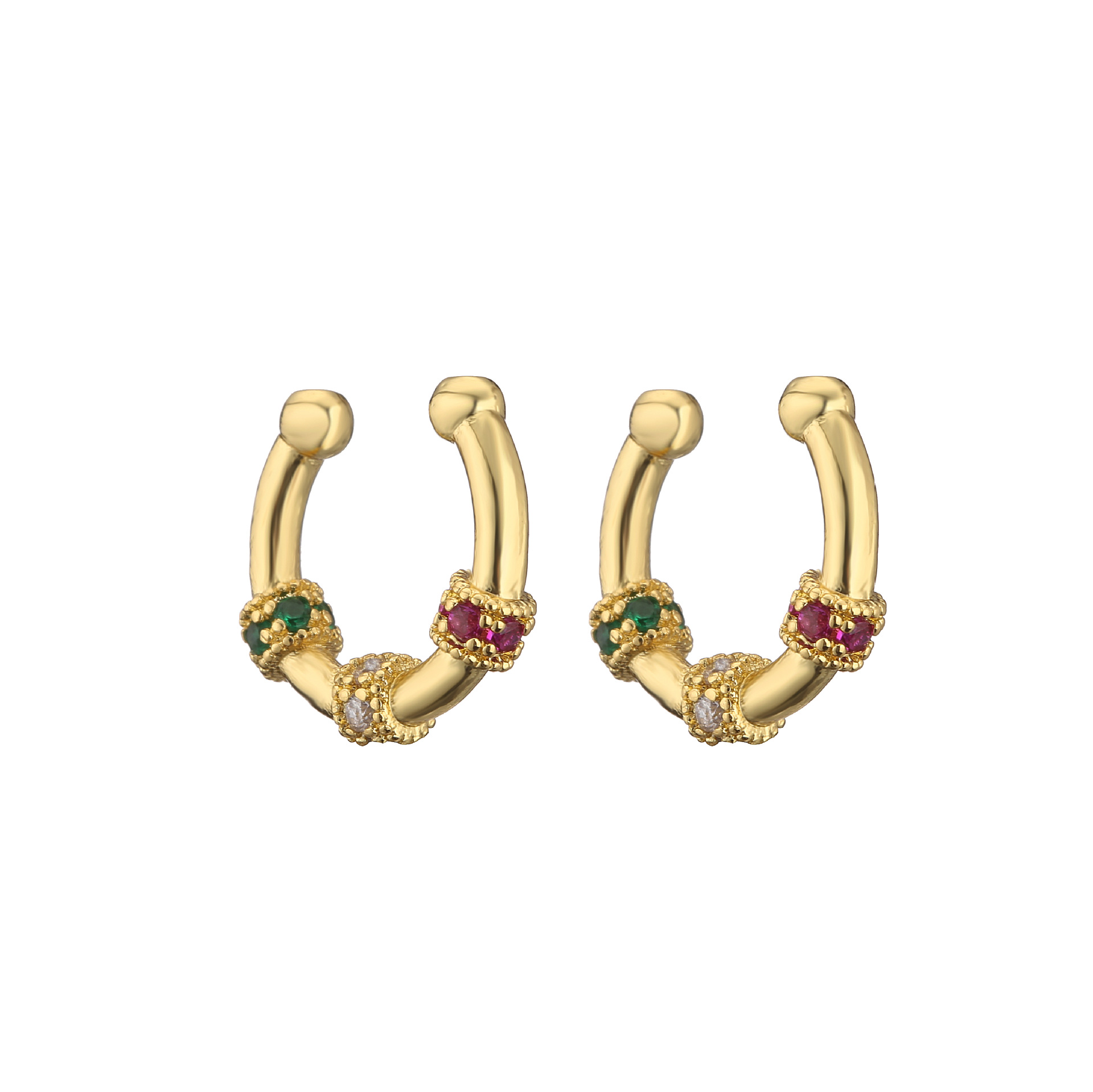 Gold ear clip 14.5*14.5mm