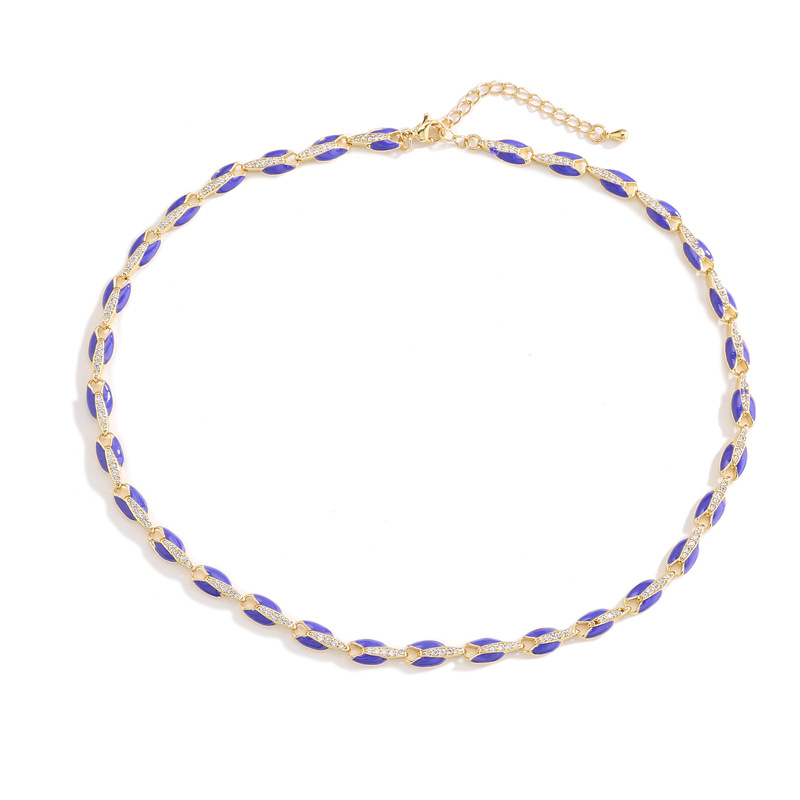 Dark blue necklace 40cm