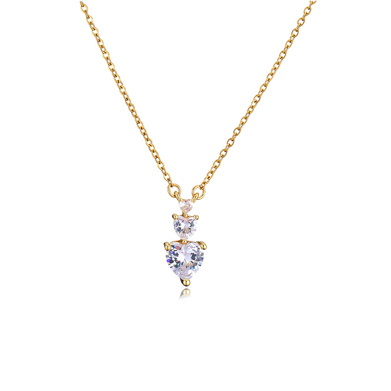 1:Gold and white diamond necklace