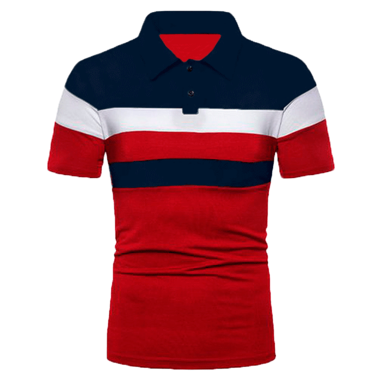 Navy blue with red
