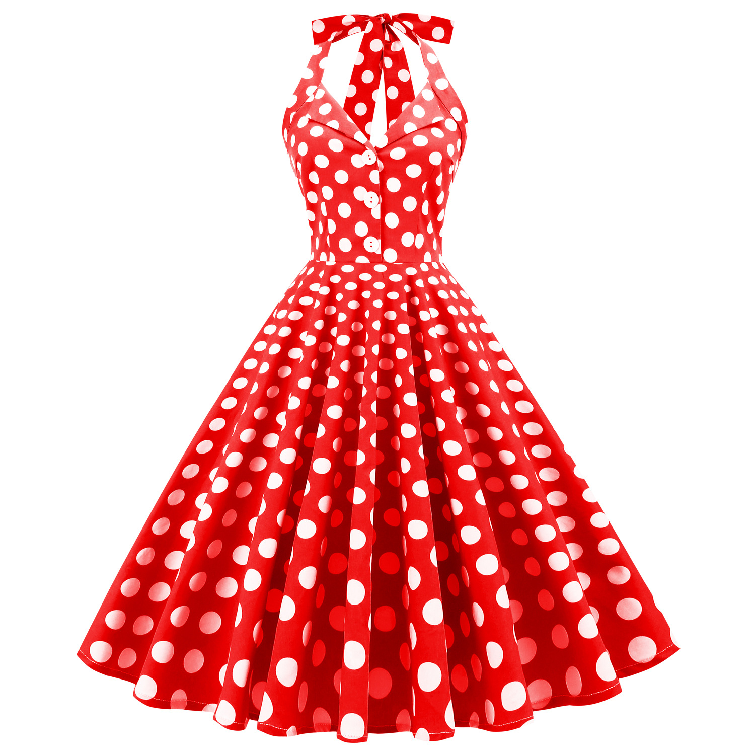 Red with white dots