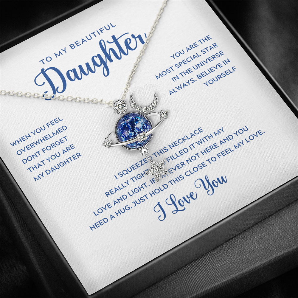 Necklace +Daughter card gift box