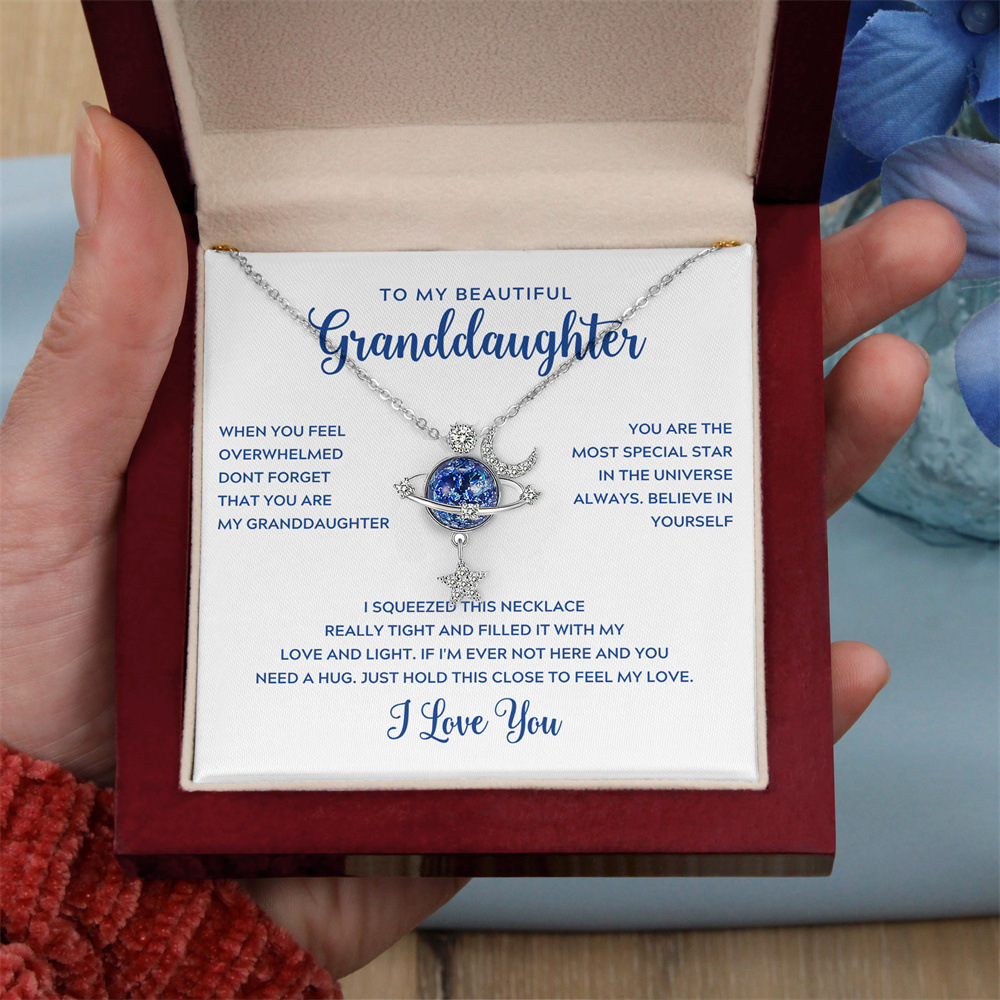 Necklace +Granddaughter card gift box