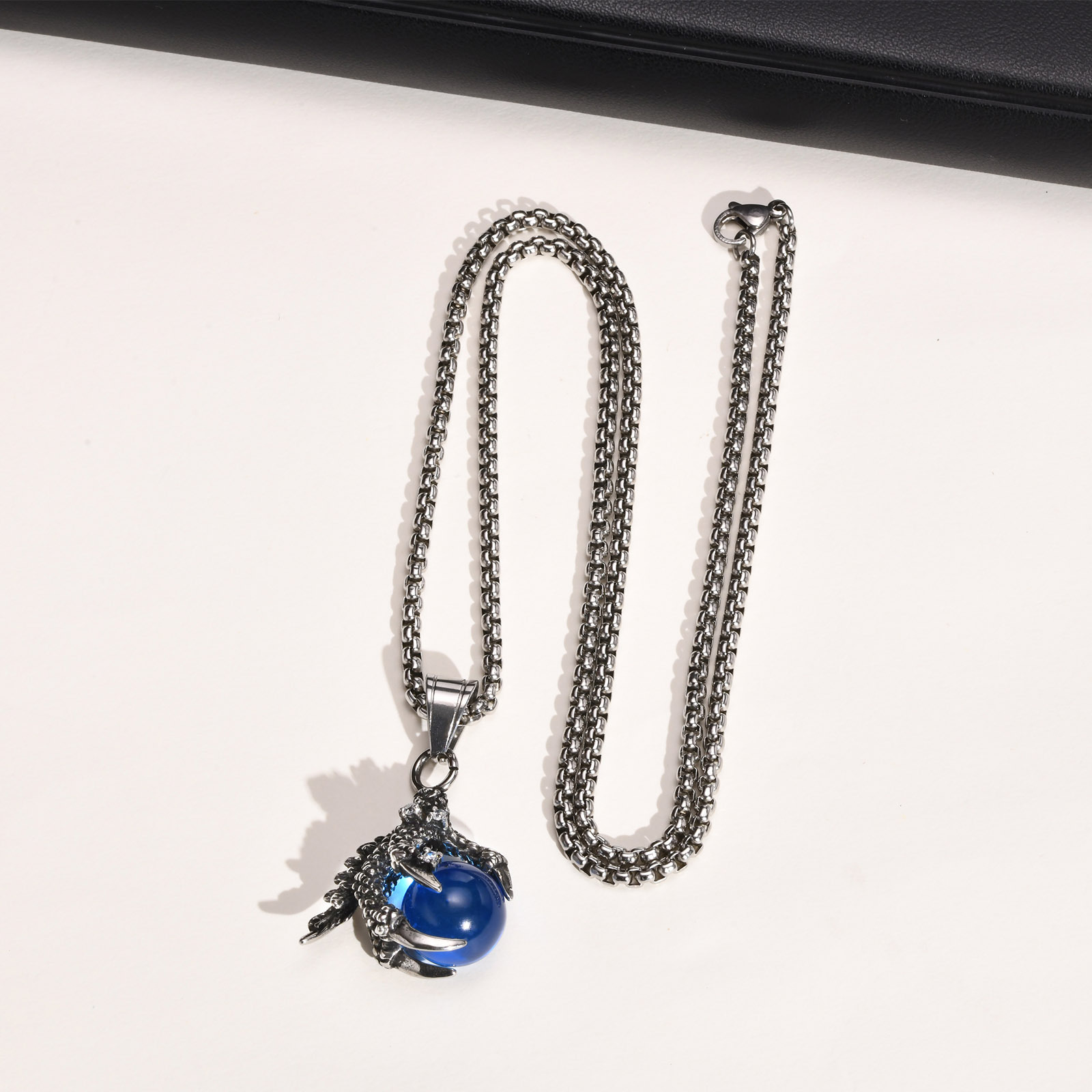 Blue beads   matching chain