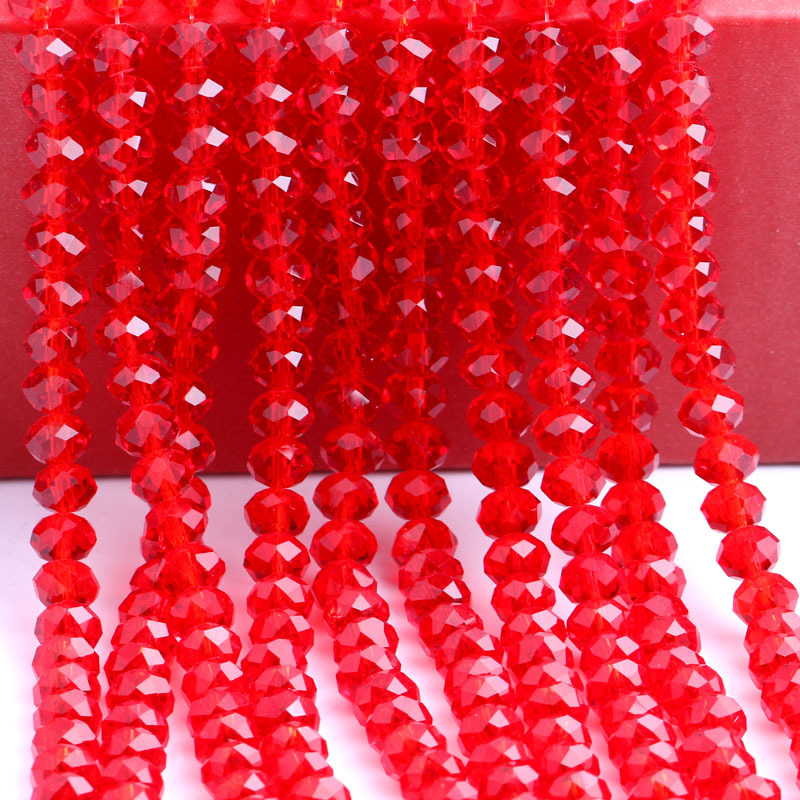 Clear red 4MM string of about 140