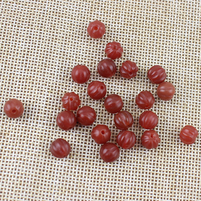 Red Agate Melon Beads 8mm