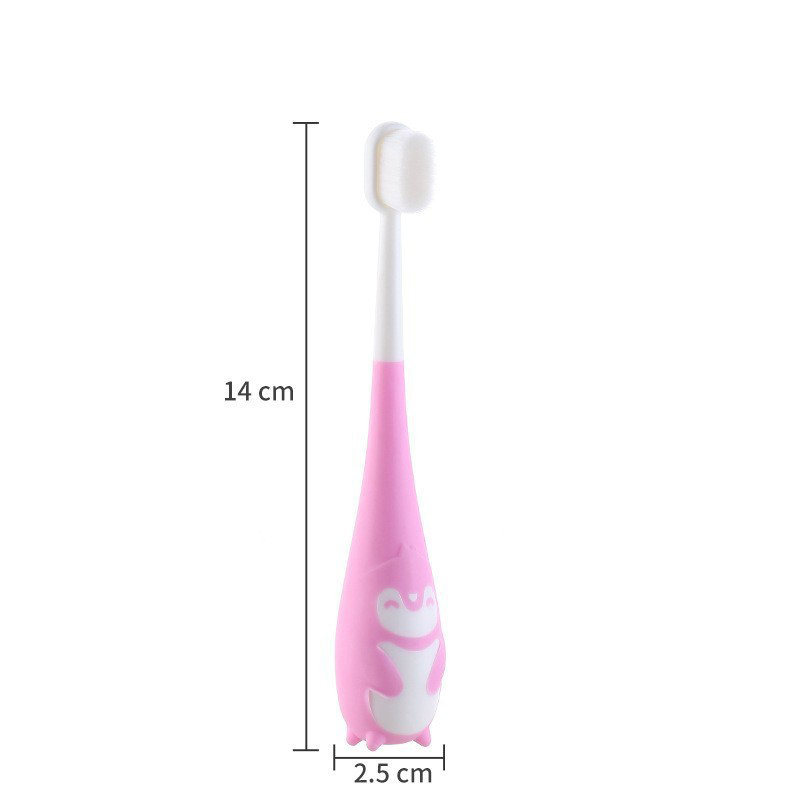 Soft Cotton Soft Bristle Brush - Pink 2-12 years old