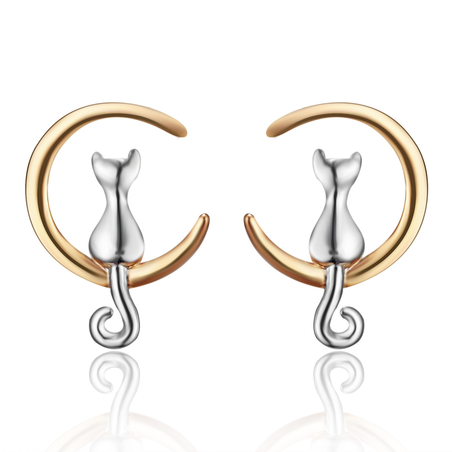 Platinum color stud earrings