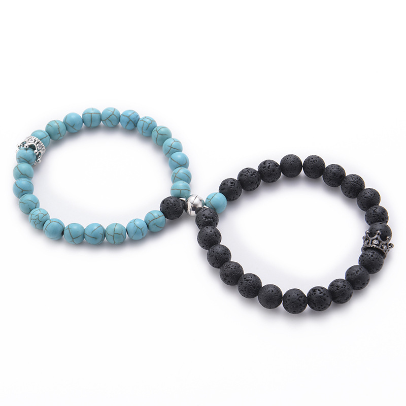 Turquoise with volcanic stone