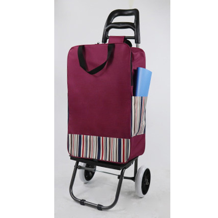 Portable Zipper Bag   jujube red   Stainless Steel three wheeled